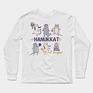 Hanukkat Hanukkah Meowzel Tov Long Sleeve T-Shirt